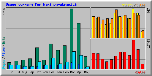 Usage summary for kamiyon-akrami.ir